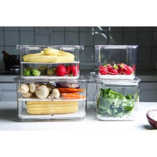 Refrigerator Storage Box Fridge Water-leak Box Ice box Organizer PE Container