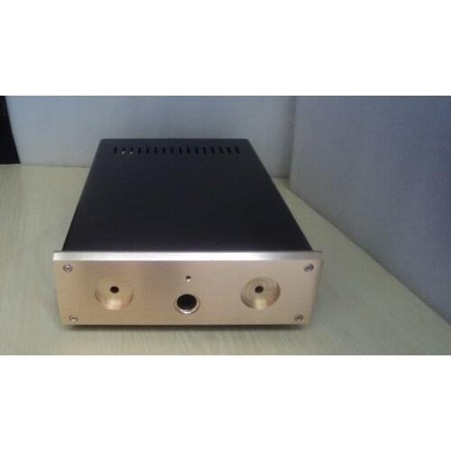 Case 200*70*263mm Gold Panel ,Full aluminum Power amplifier chassis /Pre-amplifier chassis/ AMP Enclosure / case PSU BOX DIY