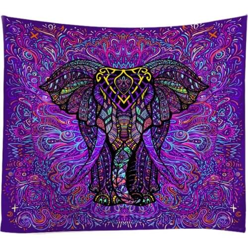 Auspicious Elephant Creative 3D Printing Elephants Trunk Tapestry Wall Hanging Bed Spread Beach Towel Table Cloth Yoga Mat