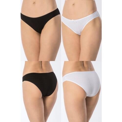 LUXXA 2'Lİ BASİC BLACK WHITE WOMAN PANTIES KIT