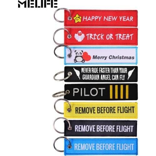 MELIFE Outdoor Climbing accessories OEM Key Chain Safety Tag Embroidery Pilot KeyChains for Aviation Gifts Sport Tag Label 1 PCS