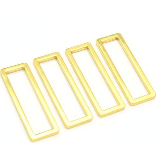 Metal Rectangle Buckle Rectangular Rings Purse Strap Slider Connector Strap Adjuster Flat Rectangle Rings for Strap Handbag