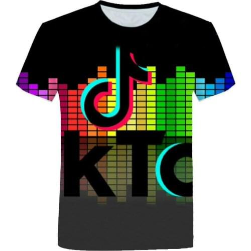 Mens and Womens 3D Printing T-shirts Customized Style Casual Cartoon T-shirts 2021 Short Video Peoples Welfare Summer Style