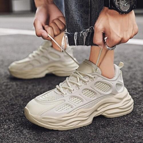 Men Sneakers Breathable Casual No-slip Men Vulcanize Shoes Male Air Mesh Lace up Wear-resistant Shoes tenis masculino R13-32