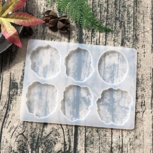 N7MF Crystal Epoxy Resin Mold Round Mobile Phone Bracket Holder Silicone Mould Handmade DIY Crafts CellPhone Grips Tool