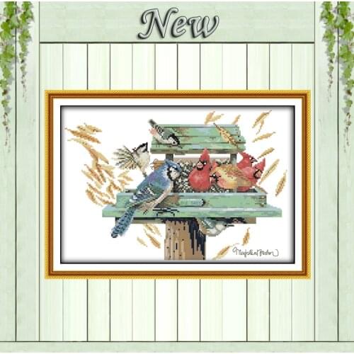 Birds' love nest animal Counted Printed on canvas DMC Needlework Kits Embroidery Sets 14CT 11CT DIY Cross Stitch decor painting