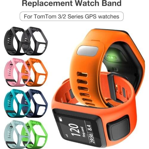 New Silicone Replacement Watchband Wrist Band Strap For TomTom 2 3 Series Runner 2 3 Spark Series Golfer 2 Adventurer GPS Watch