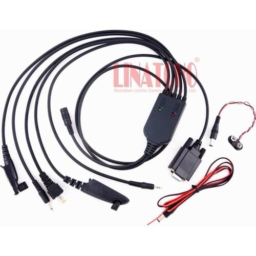 New type 5 in 1 Multi-utility universal walkie talkie and car radio GP328plus GP328 GM338 GM300 GP300 CP040 programming cable