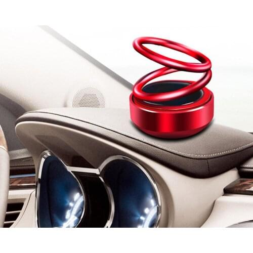 360 Rotating Degree Air Freshener Car Solar Fragrance Suspended Double Ring Long-lasting Aromatherapy Purifier Odor Eliminator