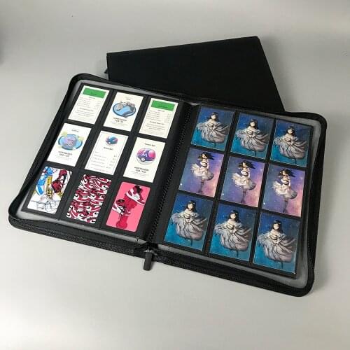 9-Pocket Zippered Binder for Cards, Fits 360 Cards Portable Cards Collector Album for Trading Card
