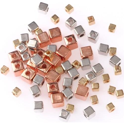 3/4/6mm Square Shape Plastic CCB Beads Cube Loose Spacer Beads For Jewelry Making Handmade Diy Bracelet Necklace Accessories