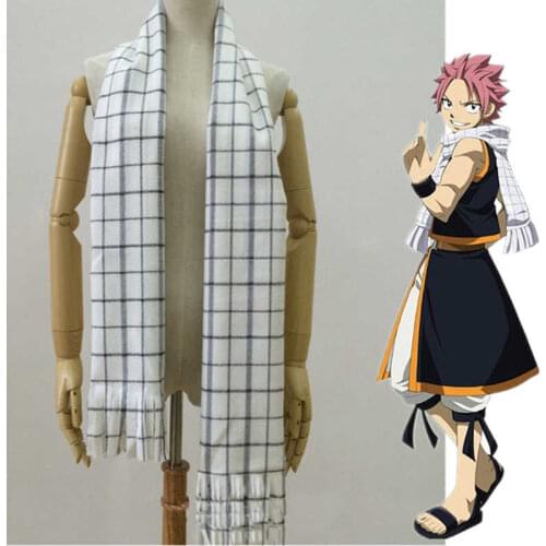 Anime Scarf Fairy Tail Role Natsu Dragneel Cosplay Costume Scarves Neckerchief Warm