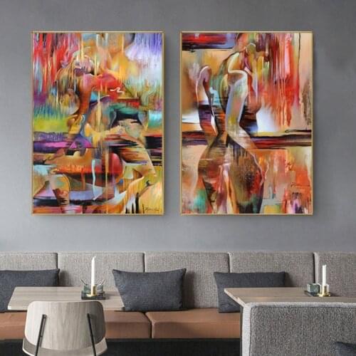 Modern Body Art Sexy Body Nude Beauty Women Oil Painting on Canvas Posters and Prints Wall Art Pictures Cuadros for Living Room