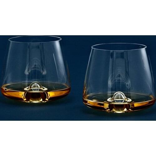Norman Copenhagen Top Eddy Design Cognac Brandy Snifters Liqueur Glass Swirl Protruding Bottom Whiskey Ice Cube Rock Cup Tumbler