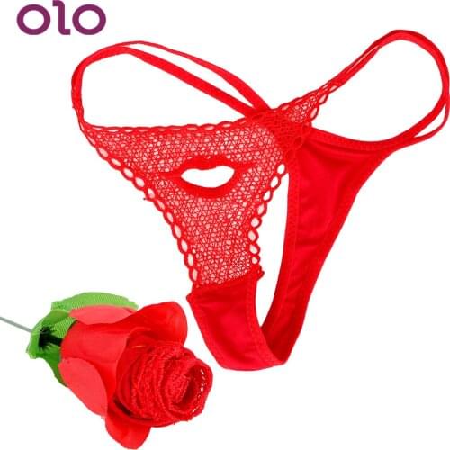 OLO G String Womens Panties Lady Sexy Thongs Roses Shape Lace Lingerie Exotic Apparel Womens Underwear Random Send