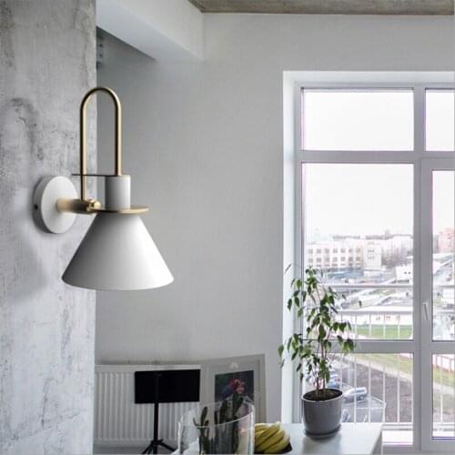 Led Personality Simple Modern Creative Art Restaurant Living room Stairs Aisle Bedroom Bedside lamp Macaron Light Black White