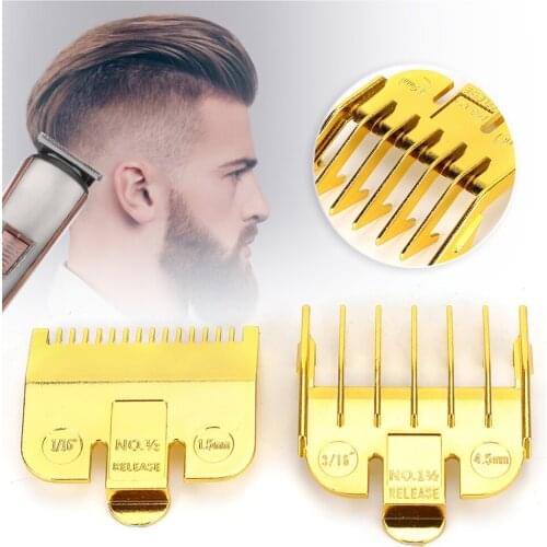 Vintage Oil Head Hair Clipper Limit Comb Positioning Tooth Electroplating Guide Comb Haircut Accessories Hairdressing Tool