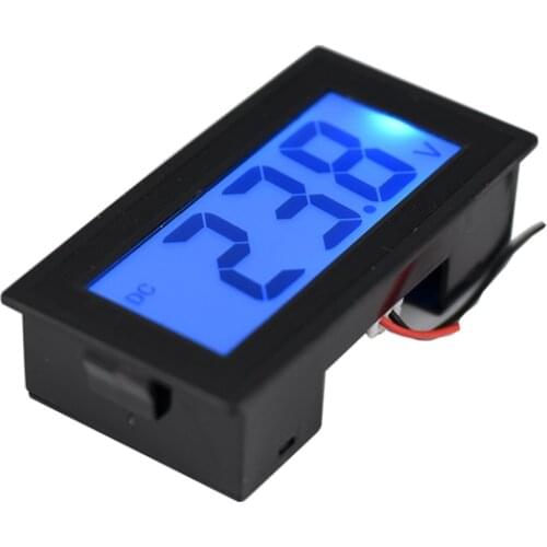 Large size voltmeter LCD DC8-200V Two-wire measured directly Voltage Meter Auto Car Mobile Power Voltage Tester Detector 12V24V