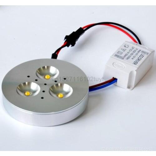 10pcs/lot 3W Under Cabinet Lamps LED Downlights Puck Spot Light For Kitchen Closet Furniture Lighting 12V LED Lamp