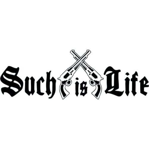 15*5cm Such Is Life Cool Picture Vinyl Decal Bumper Sticker Waterproof Car Door Decor Poetic Decor Decals Vinyl Sticker