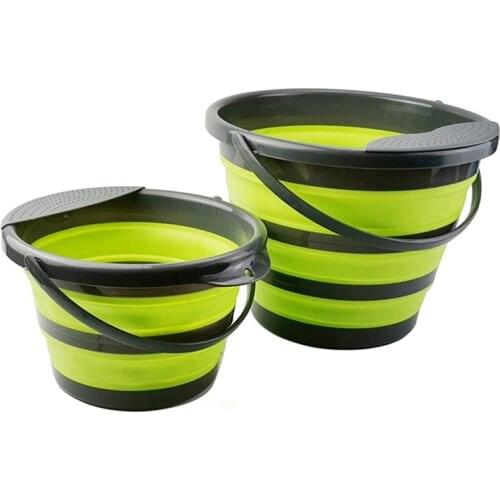 2 Packs Foldable Plastic Bucket for House Cleaning, Durable BPA-Free Gardening Bucket