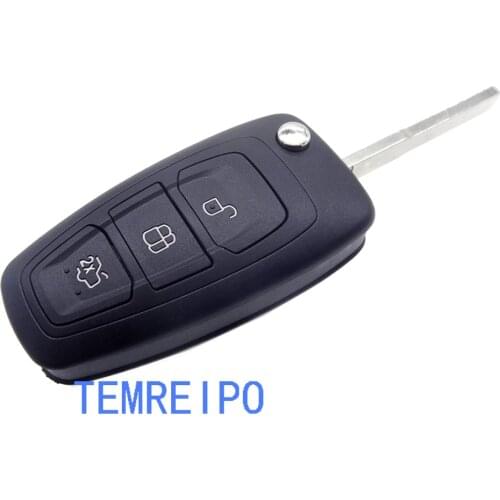 3 Buttons Flip Folding Remote Key Shell for Ford Focus Fiesta 2013 Fob Case with HU101 Blade