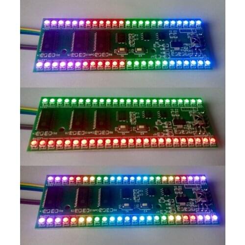 5V RGB MCU Adjustable Display Pattern Dual Channel Dual 24 LED level indicator free shipping