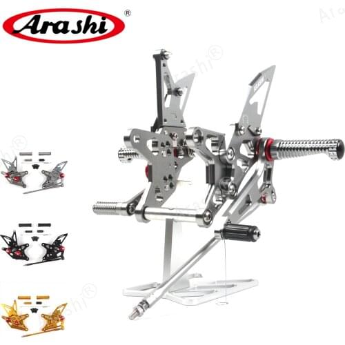 Arashi For KAWASAKI NINJA ZX6R Rearset Adjustable Footrest Foot Peg Rear Set ZX-6R ZX6R ZX636 2018 2019 2020