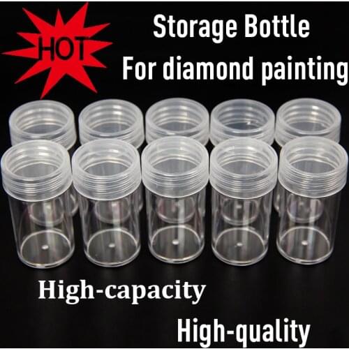Diamond Painting Tools High-capacity PP Plastic Storage Bottle Portable Bead Storage Container Organizer Bottles Home Storage
