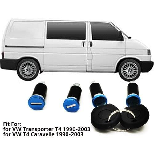 Auto Door Lock Cylinder Key Set Front For VW Transporter T4 Year 1990-2003 701837205,701837206,701837210, Closing Lock