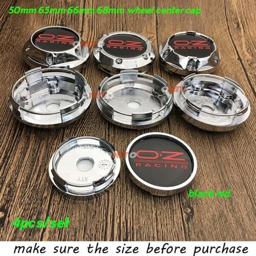 Decoration black red OZ O.Z Logo emblem 45mm 50mm 65mm 66mm 68mm wheels center caps 4pcs/set for vw opel kia honda toyota