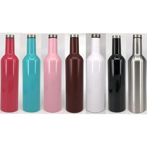 10pcs 750ml 25oz Vacuum sample Wine Bottle 304 stainless steel flask Double Wall Vacuum Insulated Beer Wine Glasses Travel