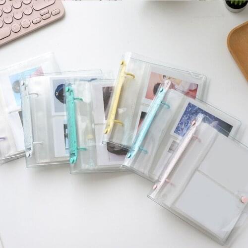 3 Inch Polaroid Photo Album Cute Bear Transparent Jewelry Small Card Collection Storage Book Mini Loose Leaf