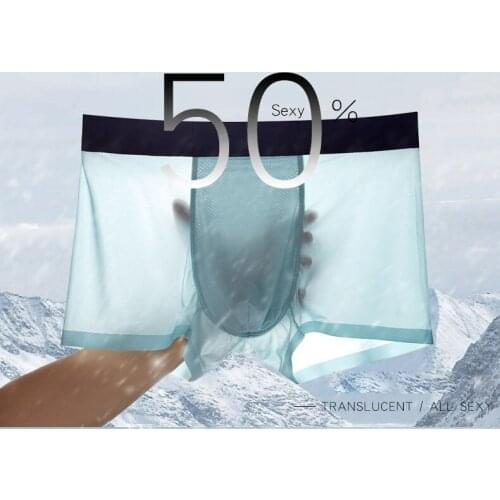 Ice Silk Panties Briefts For Men Cool Comfortable Mid-Waist With Tie Side Plus Size Soft Fabric 6 Color Sexy Gay Hot Pants Male