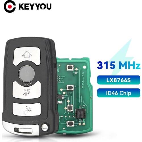 KEYYOU 4 Button Smart Remote Key Keyless Fob For BMW CAS1 7Series 315Mhz For BMW 7 Series E65 E66 E38 E39 CAS1 LX8766S Car Key