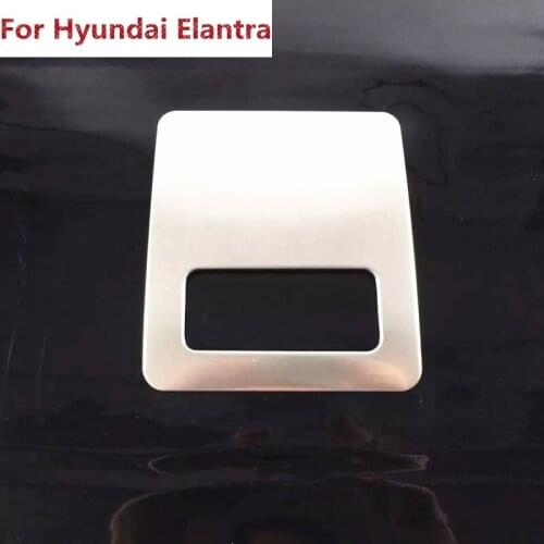 For Hyundai Elantra storage box cover car-styling interior decoration trim chrome stainless steel accessory part 2017 2018