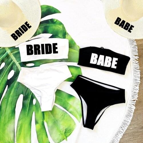 Bride to be Swimsuit Bikini Pool Beach hat wedding Bachelorette Party Bridal shower travel bridesmaid gift present Photo props