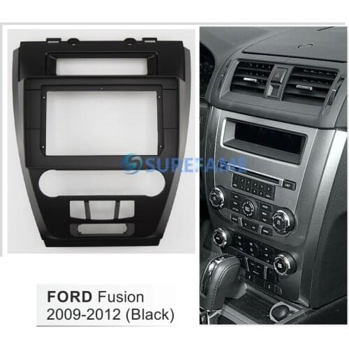 10.1 inch Car Radio Facia Panel for FORD Fusion 2009-2012 (Black) Fascia Dash Kit Install Console Panel 10.1inch Plate Adapter