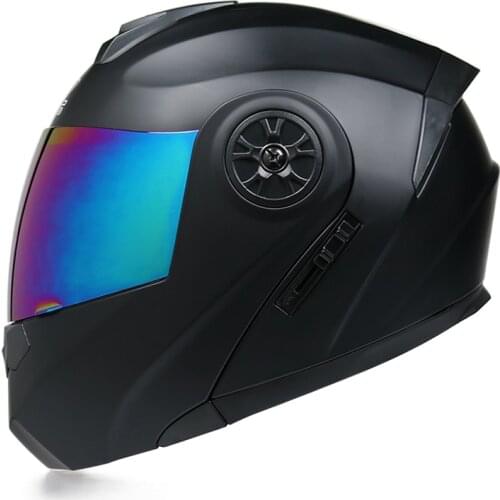 DOT Approved Safety Modular Flip motocross Motorcycle Helmet Voyage Racing Dual Lens Helmet Interior Visor casco moto helm