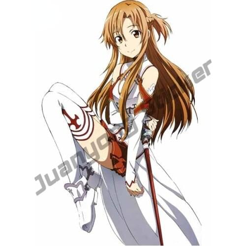 Cartoon Graffiti Images of Sword Art Online Asuna Car Sticker for Bumper Camper Motorcycle Waterproof Vinyl Decals PVC13x9cm