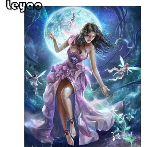 Full Square/Round Drill 5D DIY Diamond Painting "fantasy flower fairy" Embroidery Cross Stitch 5D Home Decor Gift