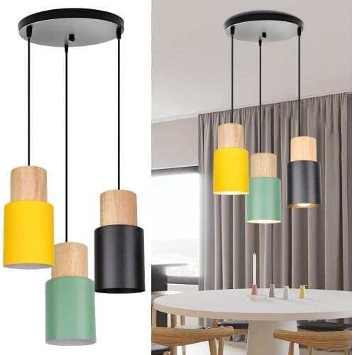 Nordic Loft Simple Pendant Lights Lighting E27 LED Modern Hanging Lamp Fixture for Home Bedroom Living Room Kitchen Island Decor