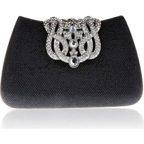 NEW Exquisite Crystal Diamond Evening Bag Noble Elegant Clutch hard Bags crystal Buckle Chain Party Wedding Shoulder Bag WY54