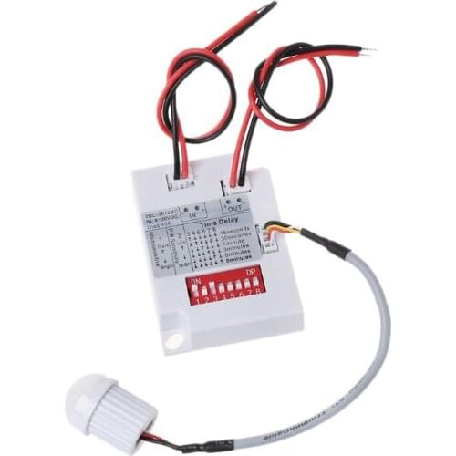 PIR Motion Sensor Switch TDL-2012 IR Infrared Body Induction Detector 12VDC 649E
