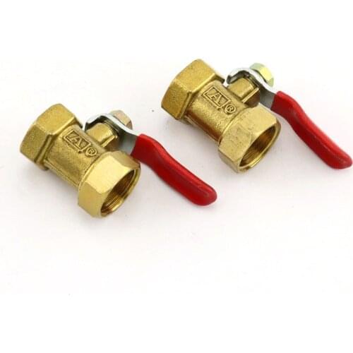 Pneumatic 1/4'' 3/8'' 1/2'' BSP Female Thread Mini Ball Valve Brass Connector Joint Copper Fitting Coupler Adapter Water, Air