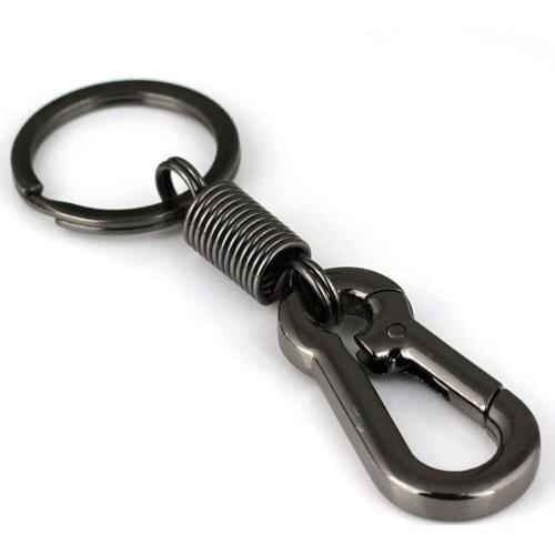 Keychain Simple Strong Carabiner Shape Keychain Climbing Hook Key Chain Rings Stainless Steel Man Gift