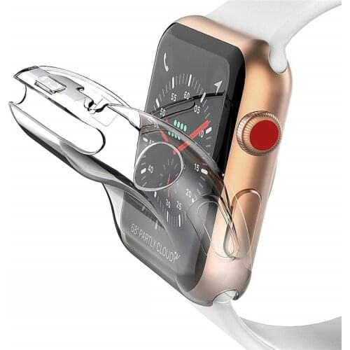 Series 4 44mm 40mm Case for Apple Watch Screen Protector iWatch Overall TPU HD Clear Ultra-Thin Cover for Apple Watch 38mm 42mm