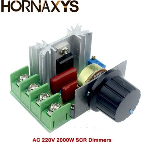 AC 220V 2000W SCR Voltage Regulator Dimming Dimmers Motor Speed Controller Thermostat Electronic Voltage Regulator Module