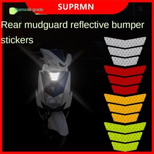 Mudguard reflective stickers Electric motorcycle safety warning stickers Decorative personalized scratch blocking stickers