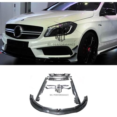 W176 High Quality Carbon Fiber Body Kit For Mercedes Benz A Class A180 A200 A250 A260 A45 Car Body Kit 2014-up
